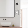 Opviq Geometri - 11110 Lámpara de pared de metal y cristal en blanco y negro